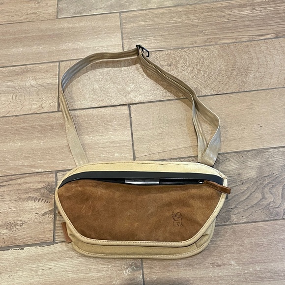 Other - Tan and Brown Suede Crossbody Bag